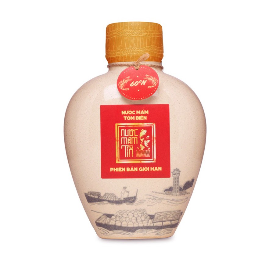 Nước mắm Tĩn tôm biển 60N đạm 500ml - Cặp 2 chai