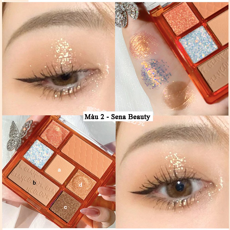 Bảng Mắt Glam 7 Ô Kết Hợp Phấn Má Và Nhũ Bắt Sáng | BigBuy360 - bigbuy360.vn