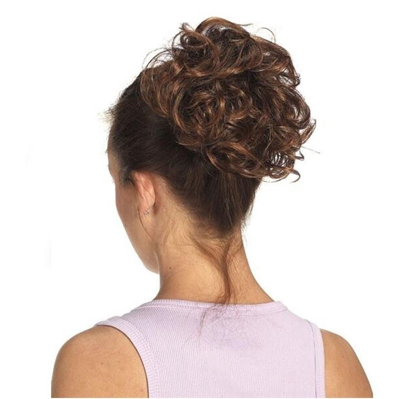 Búi tóc xoăn giả WIGSIN bằng sợi tổng hợp đẹp mắt tiện lợi