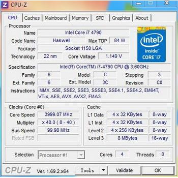 Chip Intel Core i7-4790 3.6Ghz 8MB socket 1150