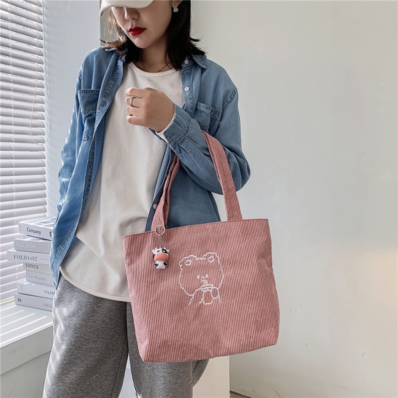 Túi xách IELGY vải nhung phong cách Hàn Quốc dễ thương thời trang