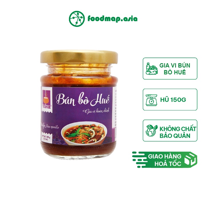 Gia Vị nấu Bún Bò Huế YesHue 150g chuẩn vị Huế nấu nhanh chóng tiện lợi - FoodMap
