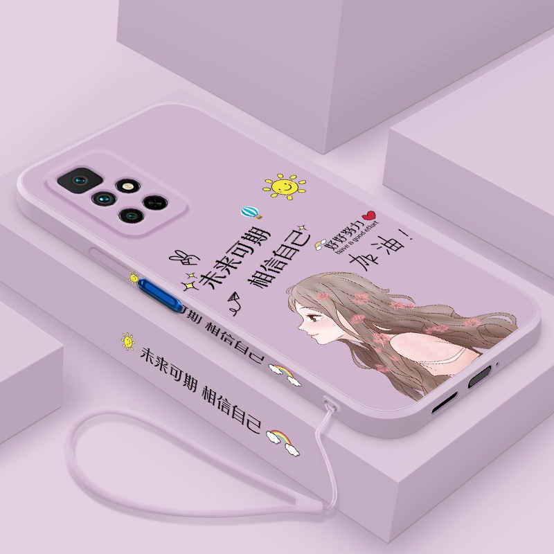 Ốp Điện Thoại silicone Có Dây Đeo Cho xiaomi Redmi note11 note11 pro Redmi 10 xiaomi 11 11 lite xiaomi 112