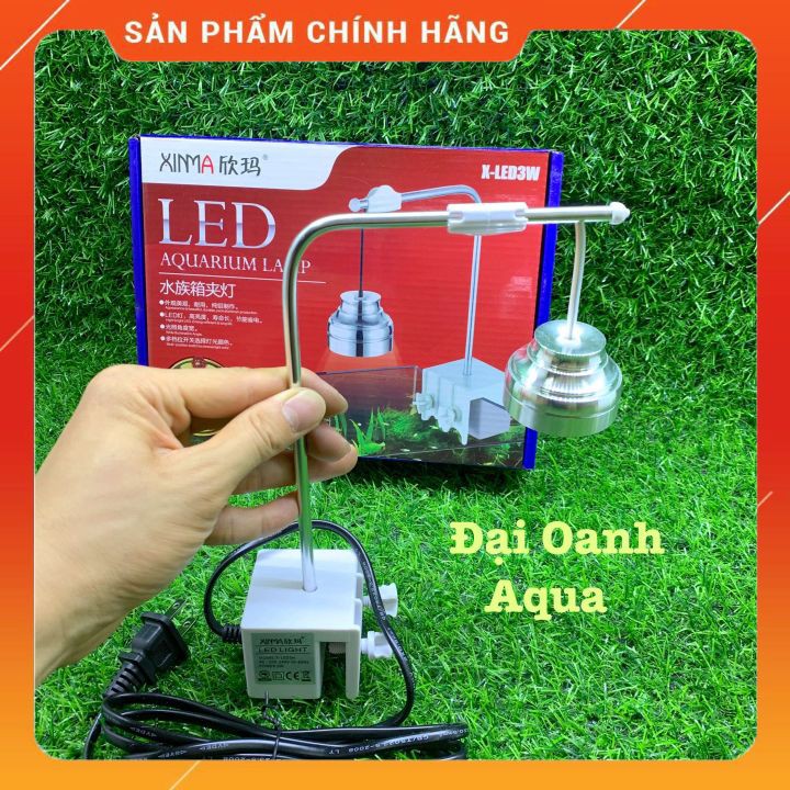 Đèn Rọi, Đèn Kẹp Led Xima 3W Ánh Sáng Trắng Cho Bể Cá Thủy Sinh 20cm-40cm