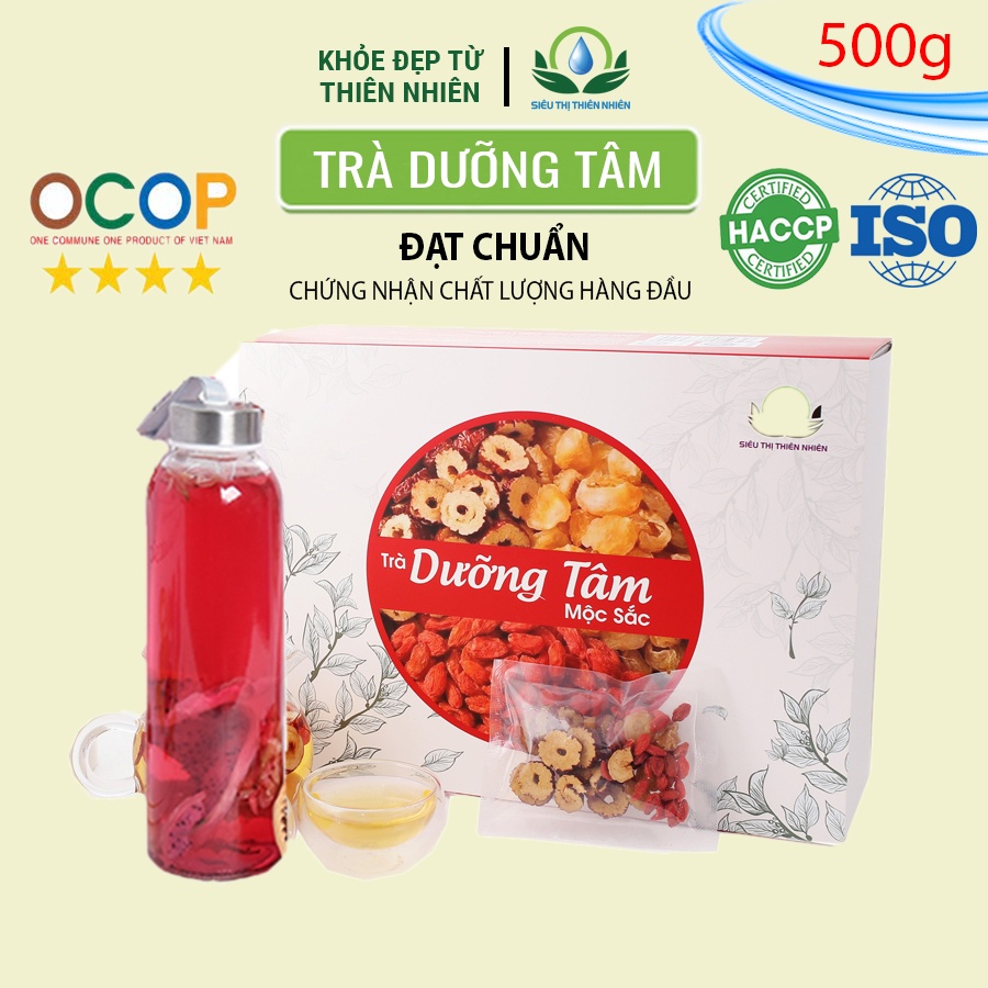 Trà dưỡng tâm (táo đỏ, kỷ tử, long nhãn) Mộc Sắc cao cấp