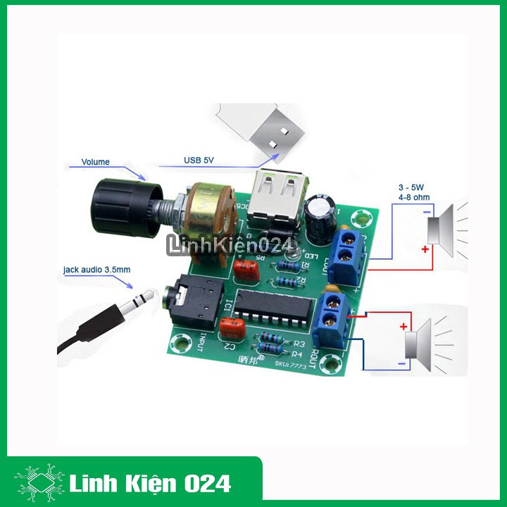 Module Khuếch Đại Audio PM2038 2x5W 5V