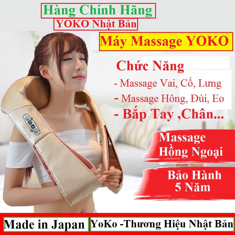 Máy Massage Đa Năng Hồng Ngoại YOKO Nhật Bản Massage vai gáy, bụng, Cổ, lưng eo, chân tay..