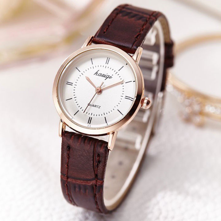 [QUÁ ĐẸP] ĐỒNG HỒ CẶP ĐÔI NAM NỮ DÂY DA KASIQI MẶT TRÒN LA MÃ CỰC ĐẸP | BigBuy360 - bigbuy360.vn