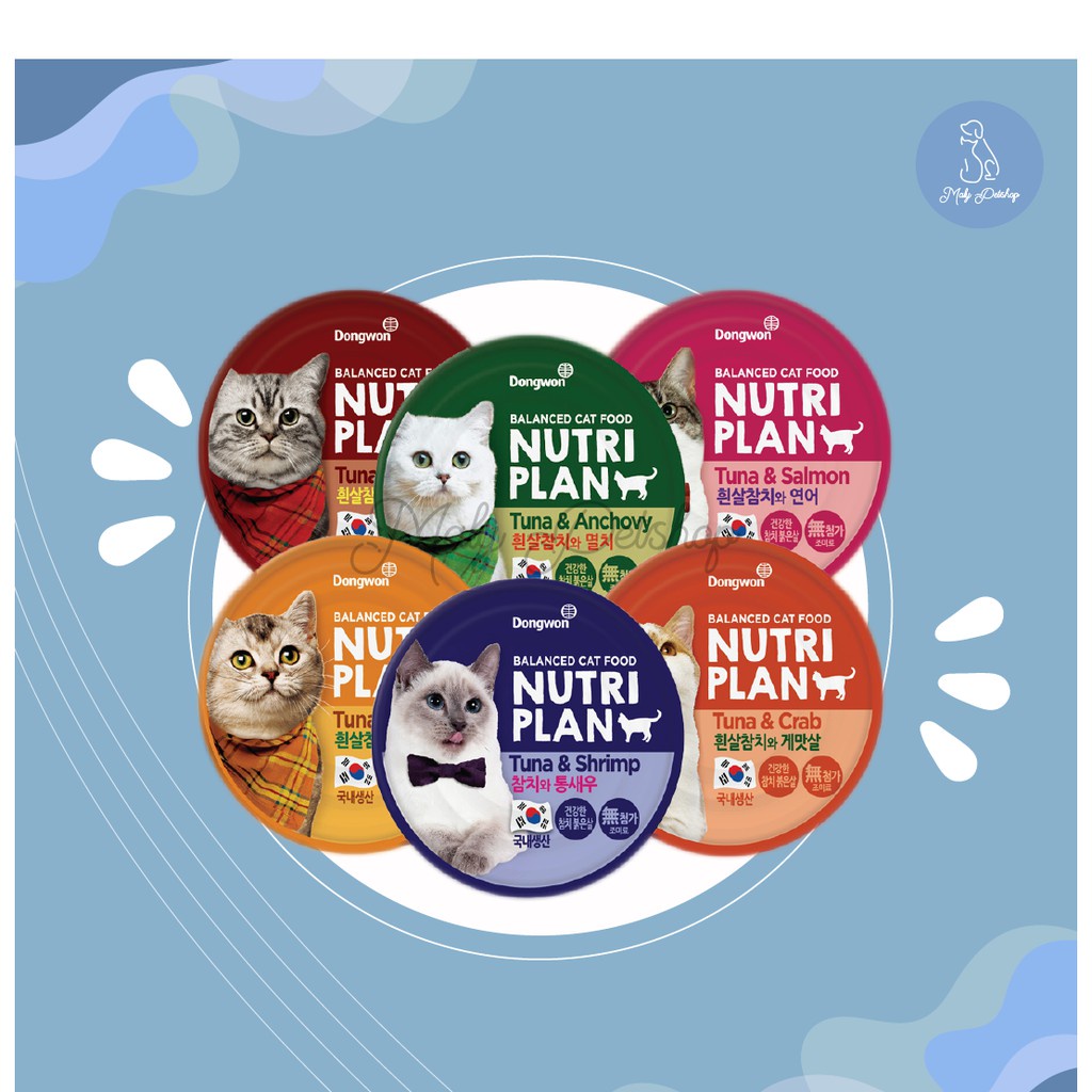 Pate Nutri Plan DongWon 160g nhiều vị,dành cho Mèo nhập Hàn - 1 thùng
