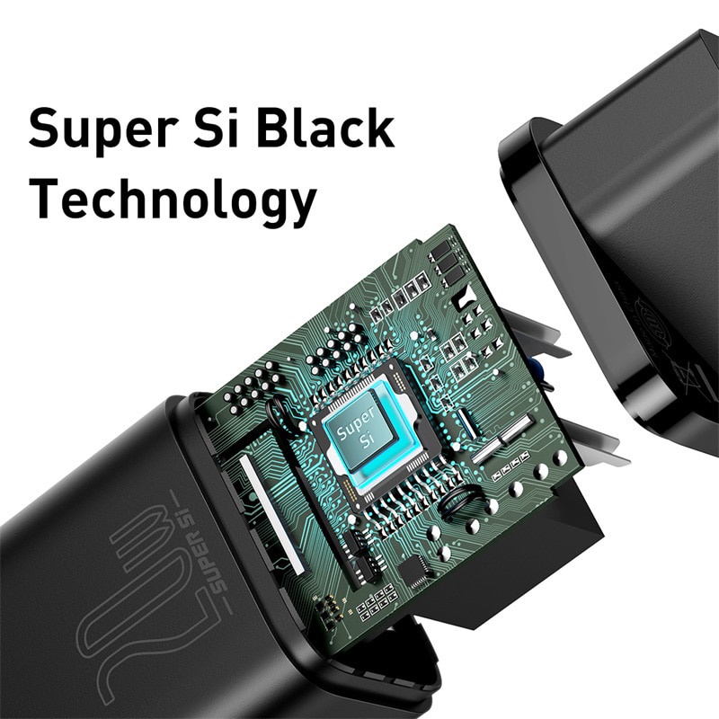 Cốc Sạc Nhanh Baseus PD 20W Hai Cổng USB C USB 3.0 Type-C Cho iPhone 12 Pro Max