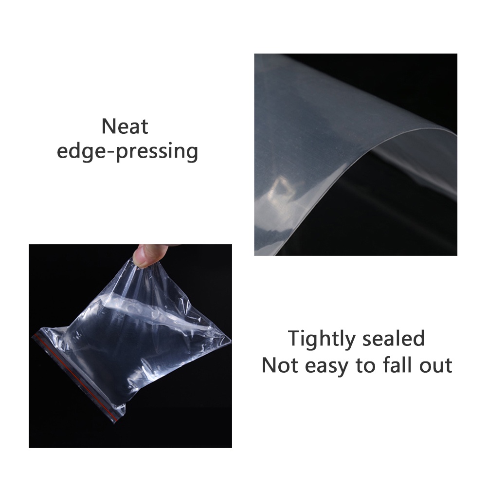 Set 100 túi zip nhựa trong suốt đựng trang sức thiết kế tiện lợi