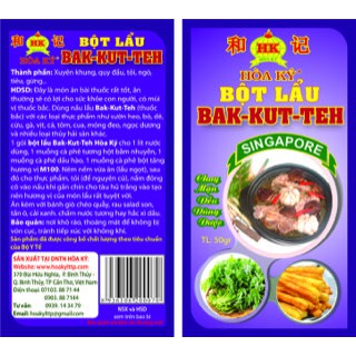 Bột lẩu Bak-Kut-Teh 50gr,lẩu Dê, lẩu thuốc bắc