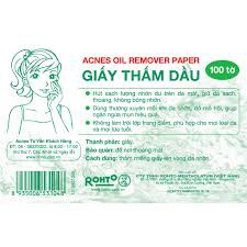 Giấy thấm dầu kiểm soát nhờn giúp ngăn ngừa mụn Acnes Oil Remover Paper