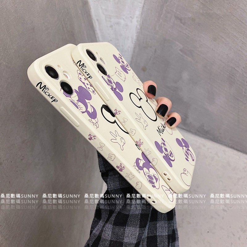 Ốp điện thoại silicon in hình chuột Mickey/ Minnie cho Iphone 11 12 Pro Xr Xmax 8plus | BigBuy360 - bigbuy360.vn