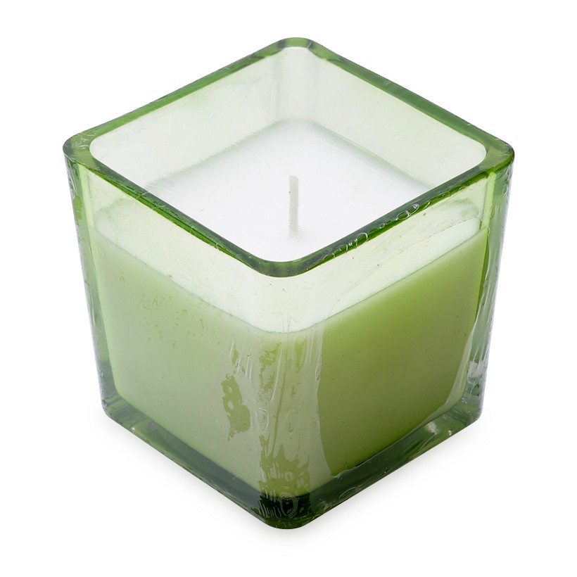 Ly nến thủy tinh Miss Candle FtraMart D8H8 (Xanh lá cây)