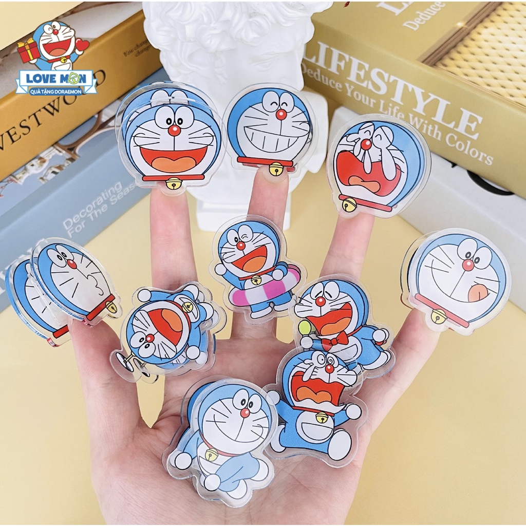 KẸP GIẤY MICA CẮT LASER DORAEMON TRANG TRÍ SÁCH VỞ CỰC XINH