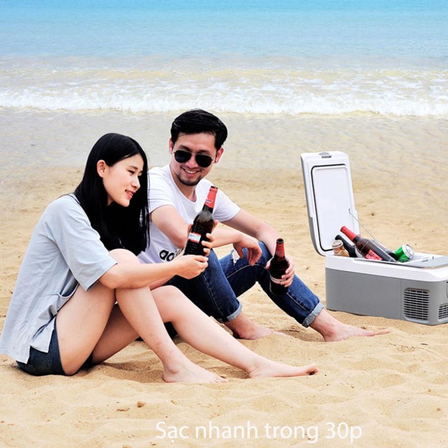 Tủ lạnh ô tô 12v 24V Kemin dung tích 18L và 26L làm lạnh nhanh gọn,Tủ lạnh mini gia đình làm mát -20 độ