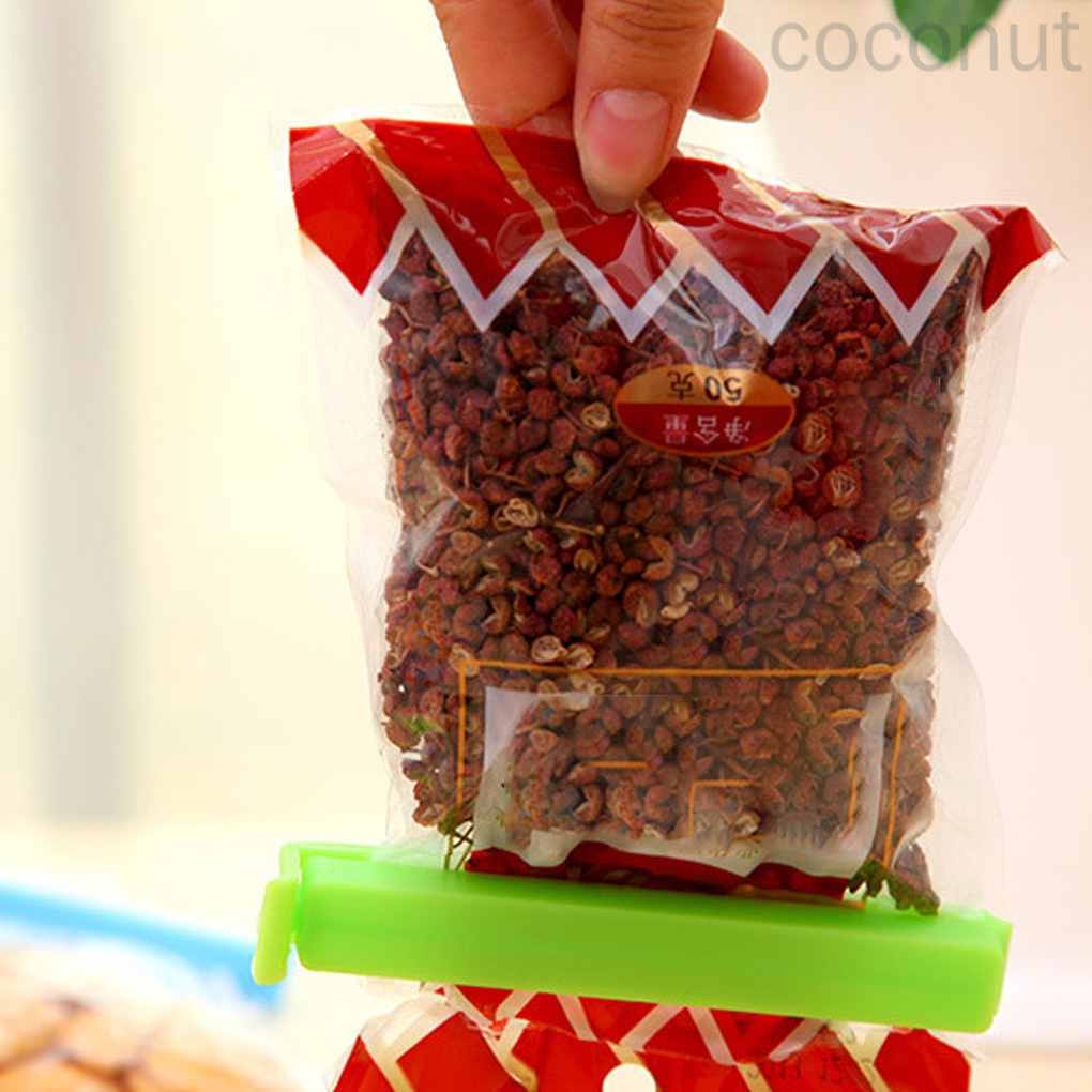 10 kẹp miệng túi thực phẩm chất liệu nhựa nhiều màu sắc