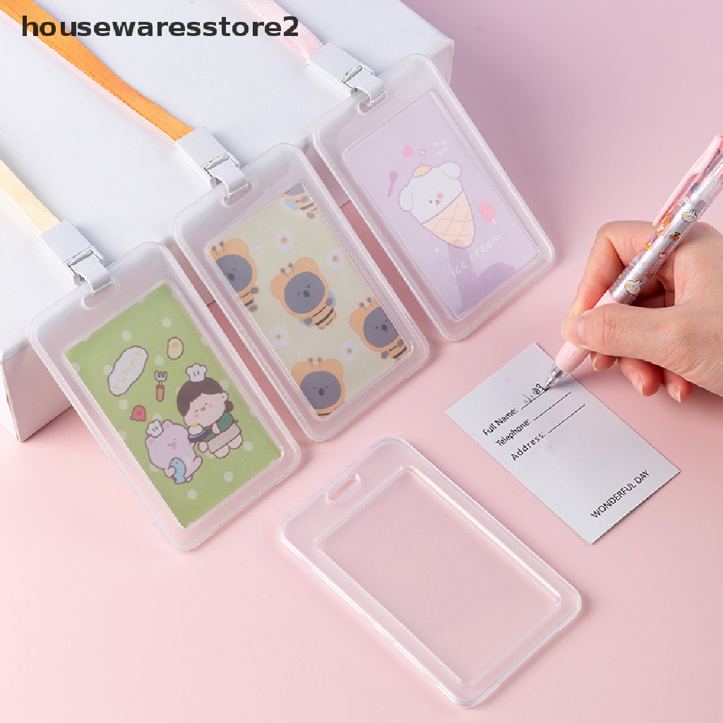 Bao Đựng Thẻ Trong Suốt Kèm Dây Đeo Cho Học Sinh Nam Nữ [housewaresstore2]