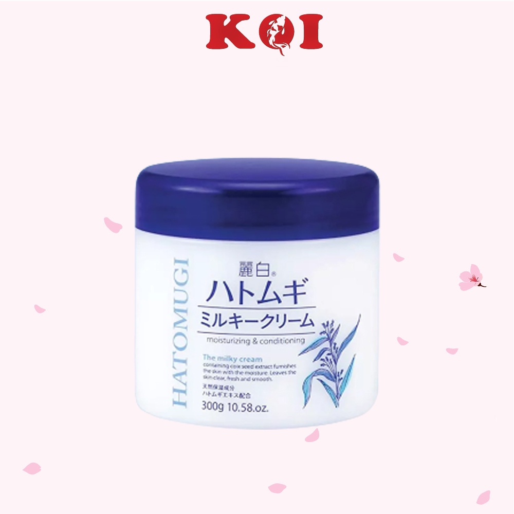 Kem dưỡng da Hatomugi Moisturizing Conditioning The Milky Cream 300g