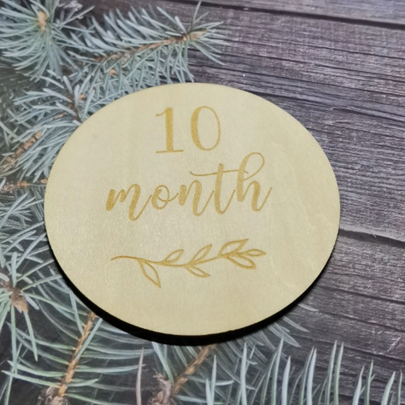 Set 13 Tấm Thẻ Ghi Âm Phát Triển Theo Tháng Làm Phụ Kiện Chụp Ảnh Cho Bé Sơ Sinh