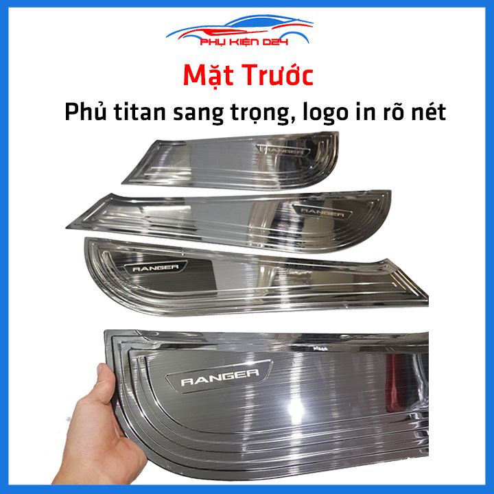 Bộ ốp tapli Ranger 2016-2021 vân Titan chống xước va đập khi mở cửa và làm đẹp xe