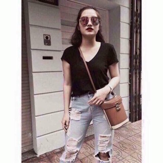 Áo phông cổ tim Pull & Bear hot hit