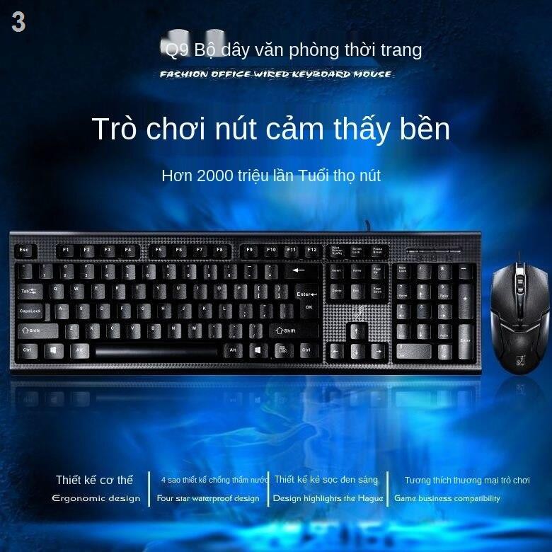 ✔❣✹bàn phím chơi game punk kim loại và bộ điều khiển chuột cảm thấy nút nổi máy tính đá gà có dây