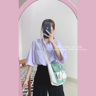 Áo sơ mi trắng tay lỡ♥️Form lên siêu đẹp hàng đặt may có bỏ sỉ