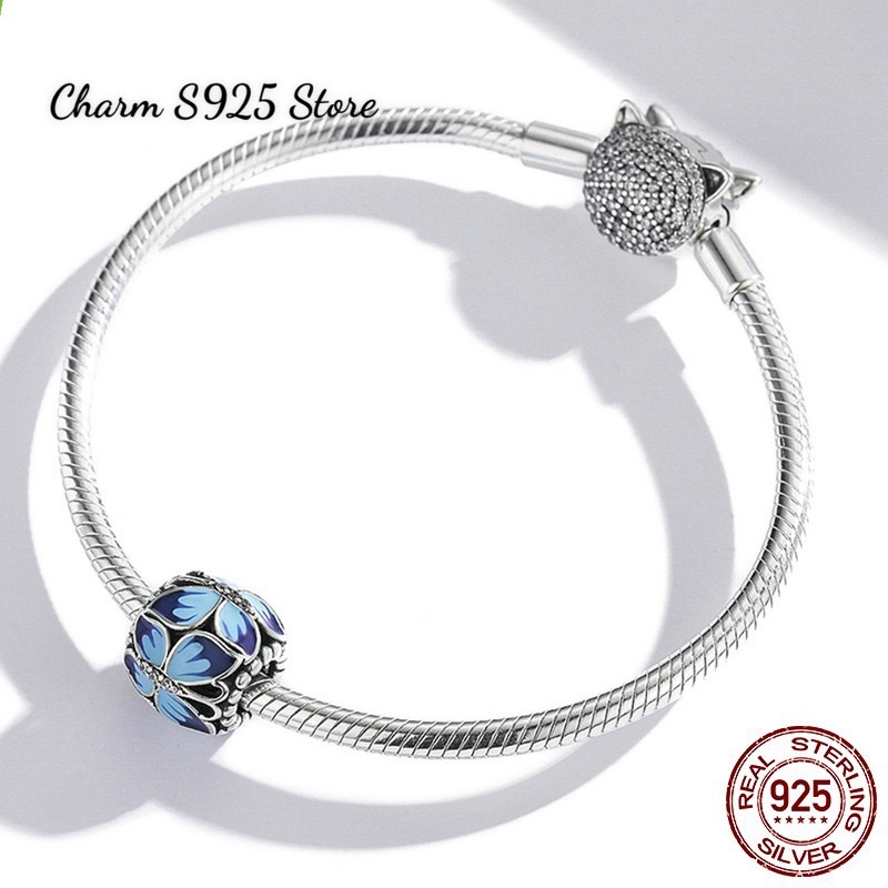 CHARM BUTTERFLY XANH BẠC S925 CAO CẤP