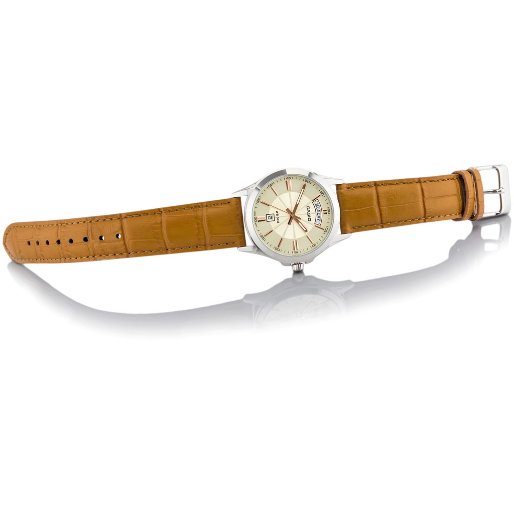 Đồng hồ nam dây da Casio Standard chính hãng Anh Khuê MTP-1381L-9AVDF (39mm)