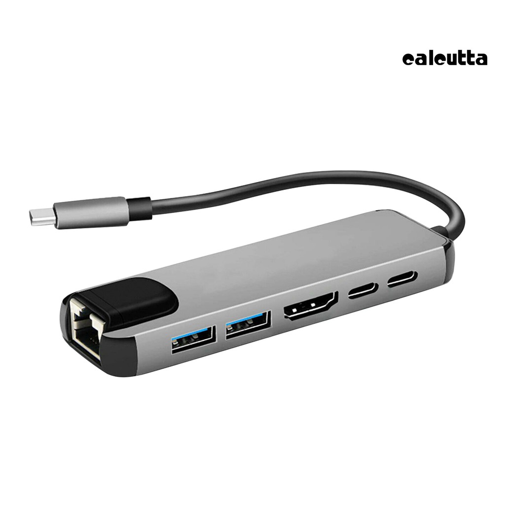 Bộ Chuyển Đổi Usb-C Hub 6 Trong 1 Type-C Với 4k Hdmi Rj45 Ethernet Lan Cho Nintendo Switch