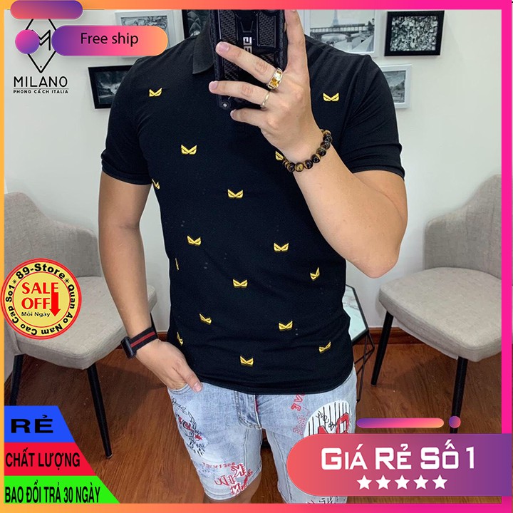 Áo Thun Nam Tay Ngắn Có Cổ Cao Cấp Thích Hợp Moi Lứa Tuổi Cam Kết Về Chất Lượng 🌟GIÁ RẺ NHẤT🌟