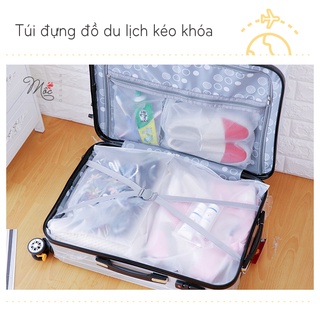 Túi Zip đựng quần áo, đồ lót, mỹ phẩm du lịch