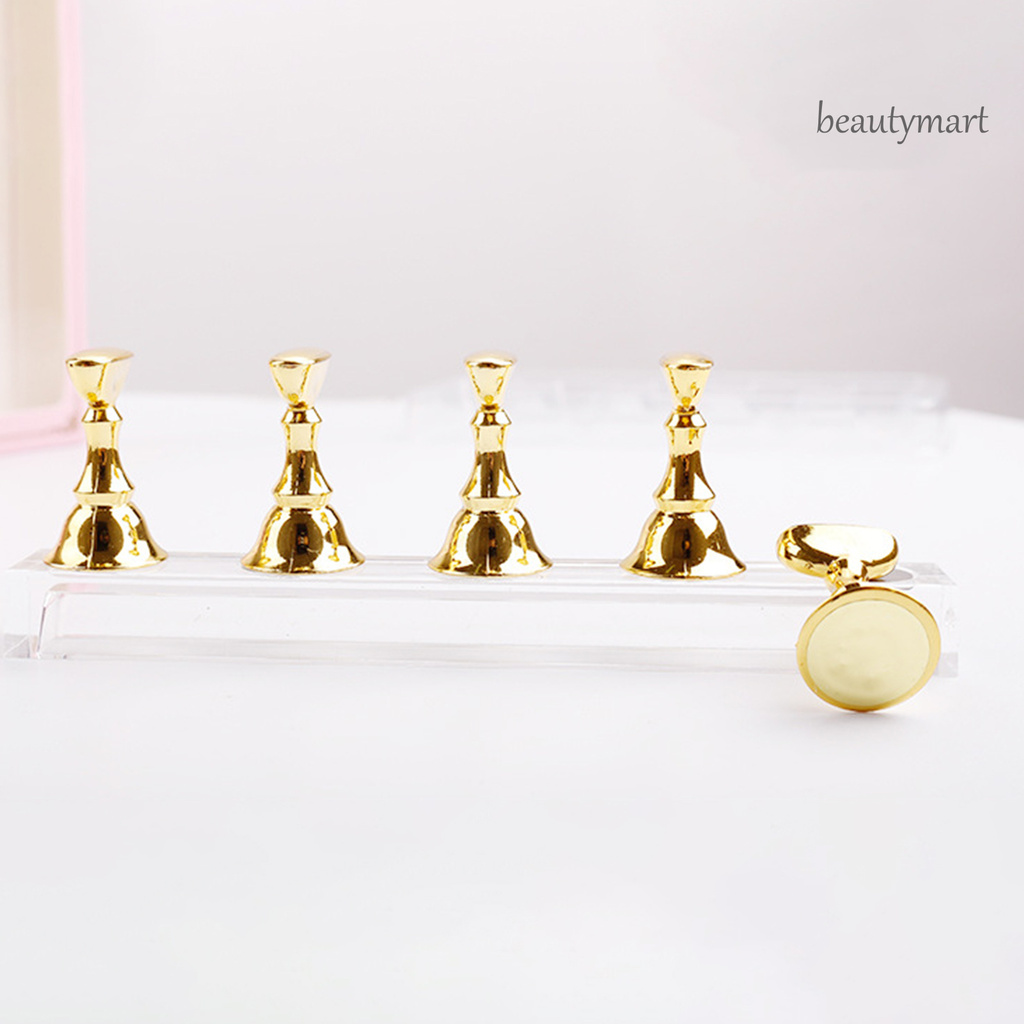 [Hàng mới về] Giá đỡ trưng bày móng tay thiết kế hình bàn cờ vua làm từ kim loại sử dụng tiện lợi