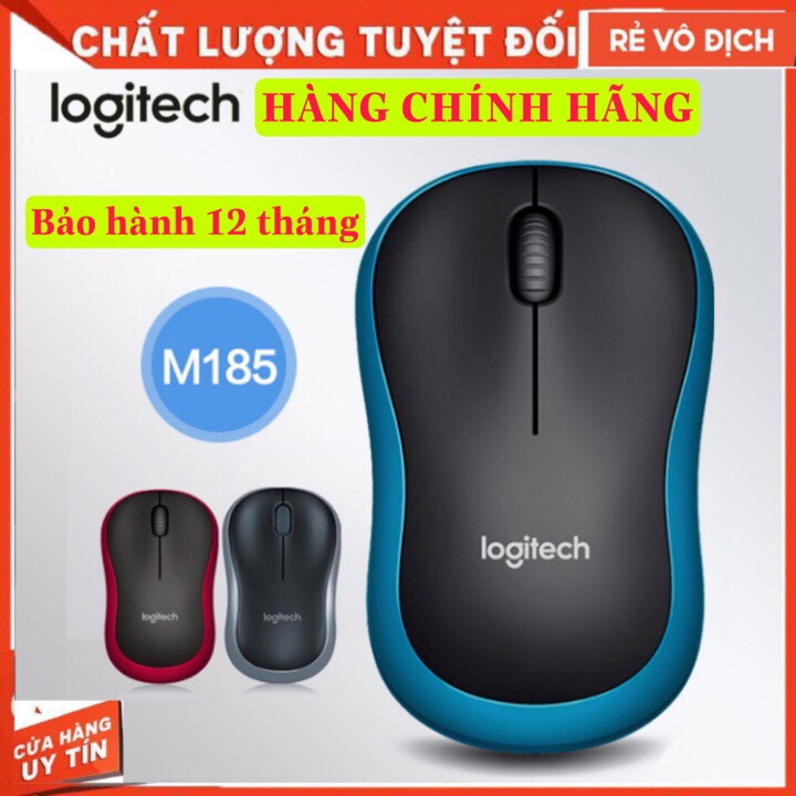 Chuột Không Dây Logitech M186 Bản nâng cấp của chuột M220 B175, Chuột Máy Tính Logitech - Đơn giản, bền bỉ, cắm là xài