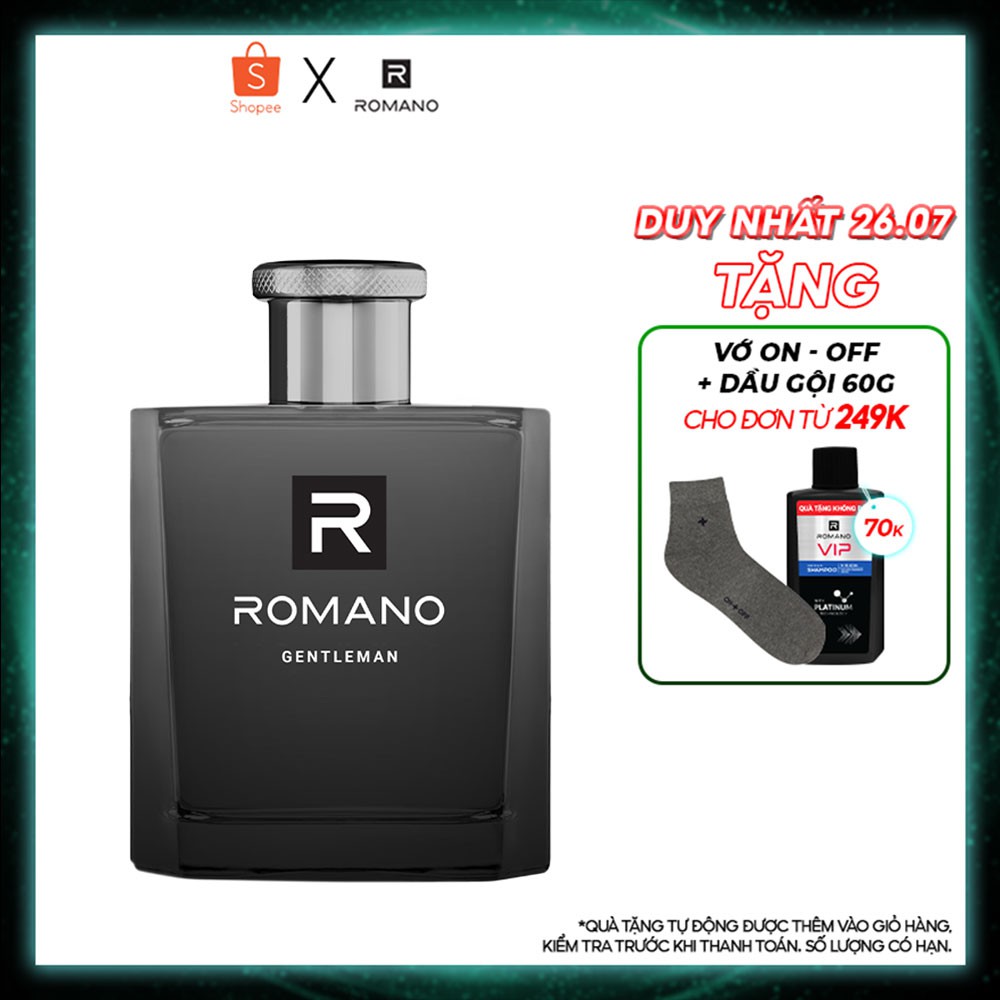 [Mã FMCGMALL giảm 8% đơn 250K] Nước hoa Romano 50ml Gentleman