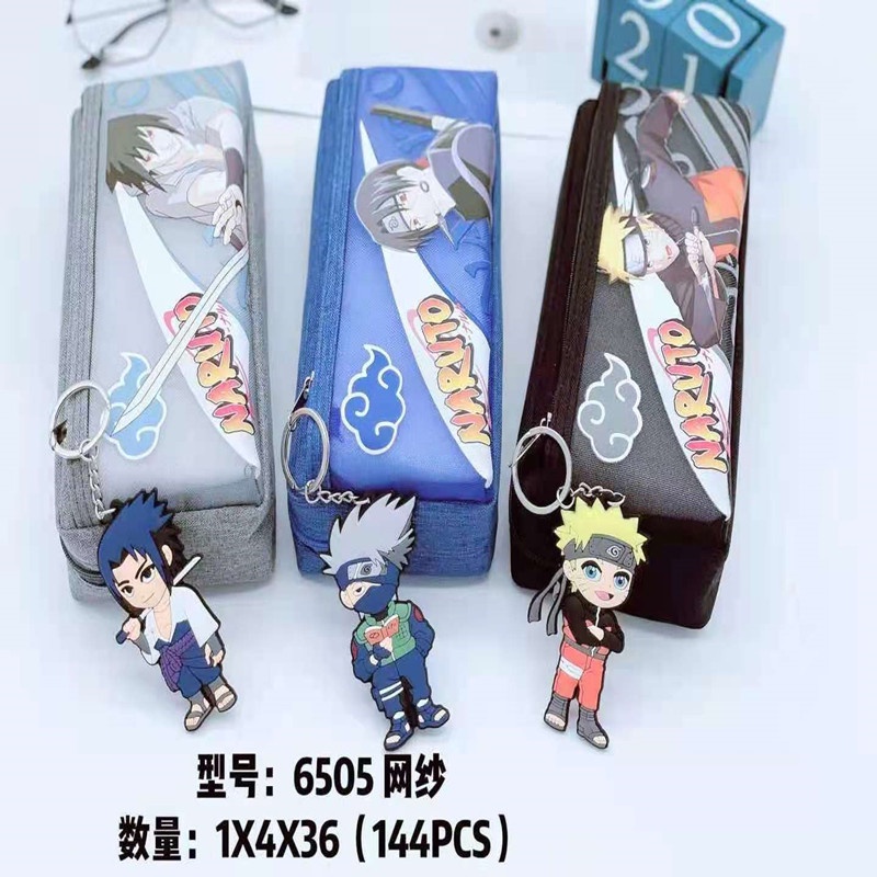 Hộp Đựng Bút Sức Chứa Lớn In Hình Naruto/Họa Tiết Hoạt Hình Dễ Thương Cho Học Sinh