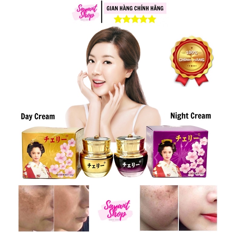 KEM HOA ANH ĐÀO NHẬT BẢN CHÍNH HÃNG DÒNG CAO CẤP NGÀY ĐÊM 30g