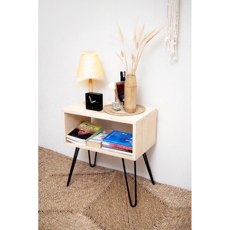 Kệ Gỗ Tab Đầu Giường Đa Năng Chân Kim Loại Nội Thất Trang Trí Nhà Cửa 99Decor | BigBuy360 - bigbuy360.vn