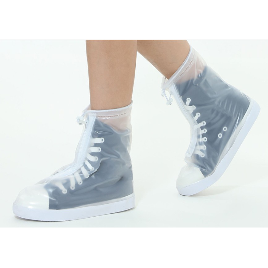 Bọc giày đi mưa chất liệu nhựa dẻo đế bằng cao su chống trơn trượt tiện lợi, bao giày đi mưa | BigBuy360 - bigbuy360.vn