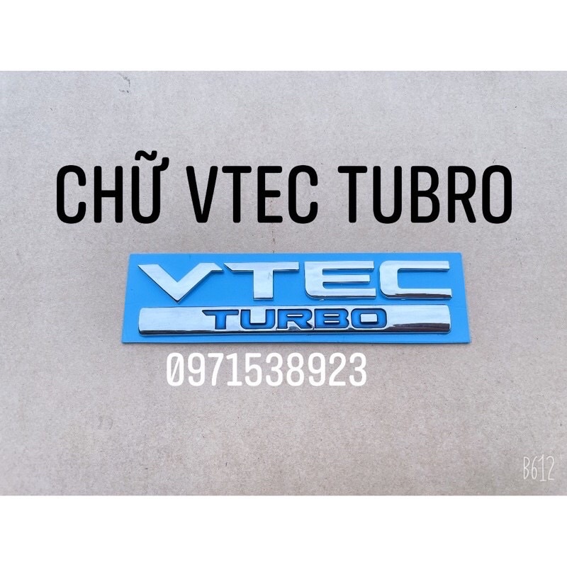 Logo chữ CR-V VTEC TURBO dán đuôi xe CRV