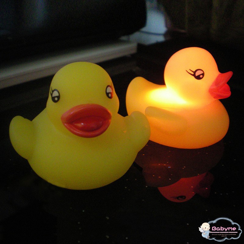 Rubber Duck LED Light Children Baby Bath Toys Float Water Swimming Play Toy