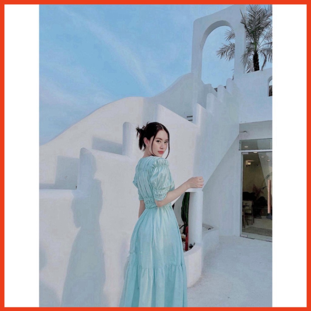 Sale rẻ VÁY MAXI THÔ TẦNG CHẠY CHUN - ĐẦM SUÔNG 2S CỰC XỊN CHO CÁC NÀNG ẢNH THẬT KÈM FEEDBAC