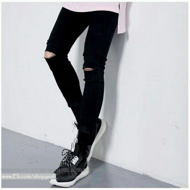 QUẦN JEAN NAM RÁCH NGANG GỐI 43F