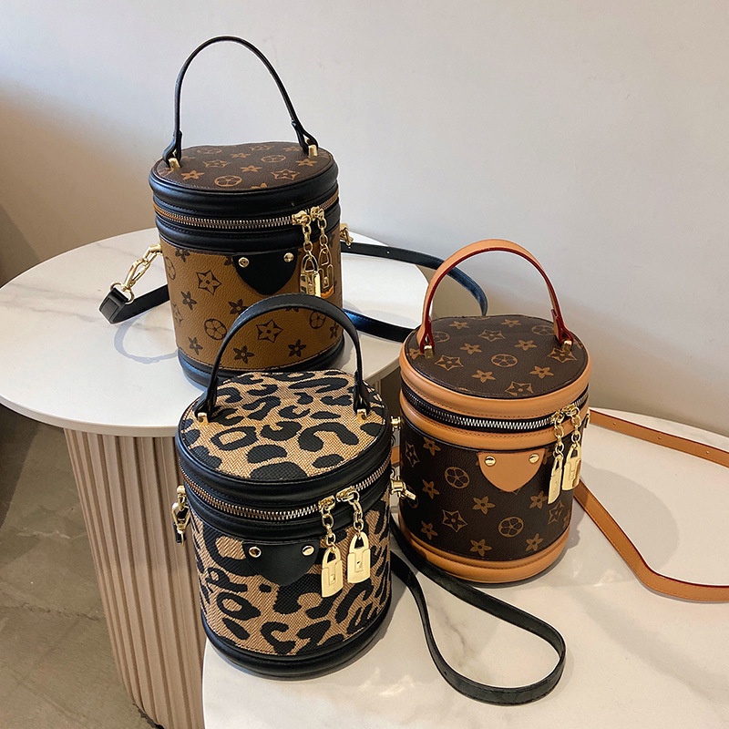 Túi Bucket Đeo Chéo Một Bên Vai Hình Trụ Nhỏ Phong Cách Thời Trang Mùa Hè Mới 2021 Di Động Cho Nữ
