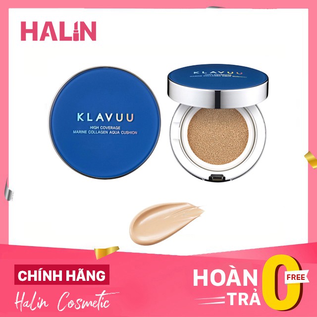 Phấn nước Cushion Klavuu xanh dùng cho da thường , da khô tone 21 💖FREESHIP💖phấn nước dùng cho da thường da khô HALIN612