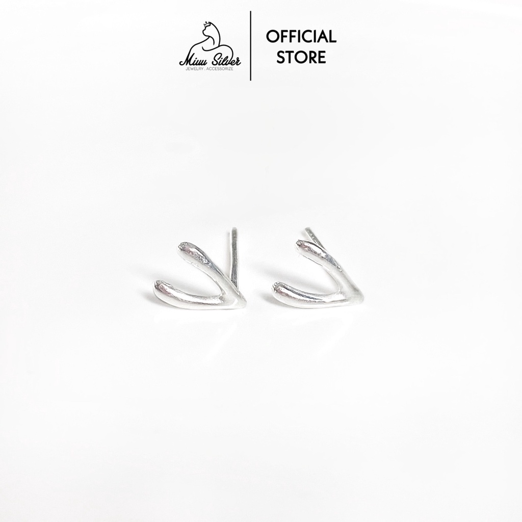 Bông tai bạc nữ Miuu Silver Hola Earrings