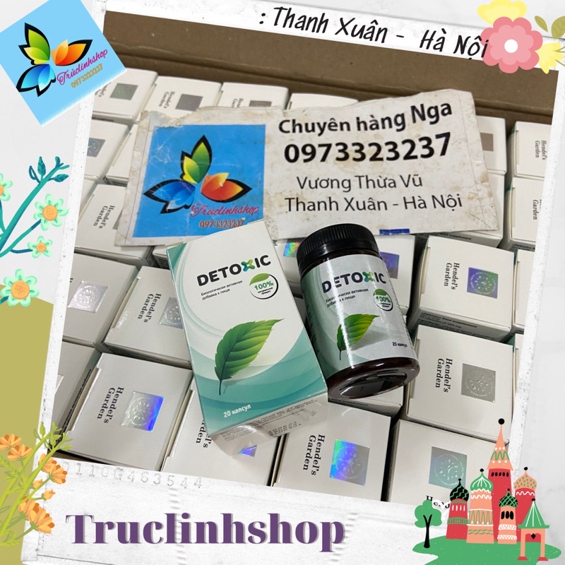Detoxic Nga 20 viên hỗ trợ giảm hôi miệng kí sinh trùng