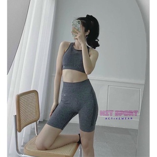 Set tập lửng áo bra phối lưới độc lạ